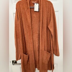 Barefoot Dreams Apricot Cozy Chic Lite Cardigan 1X